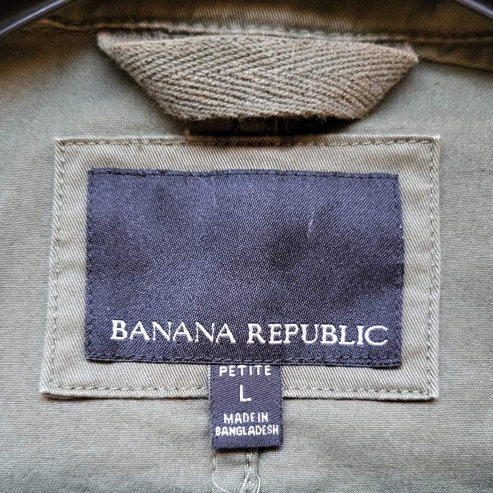 Banana Republic army green flight utility jacket size Large - Picture 2 of 6